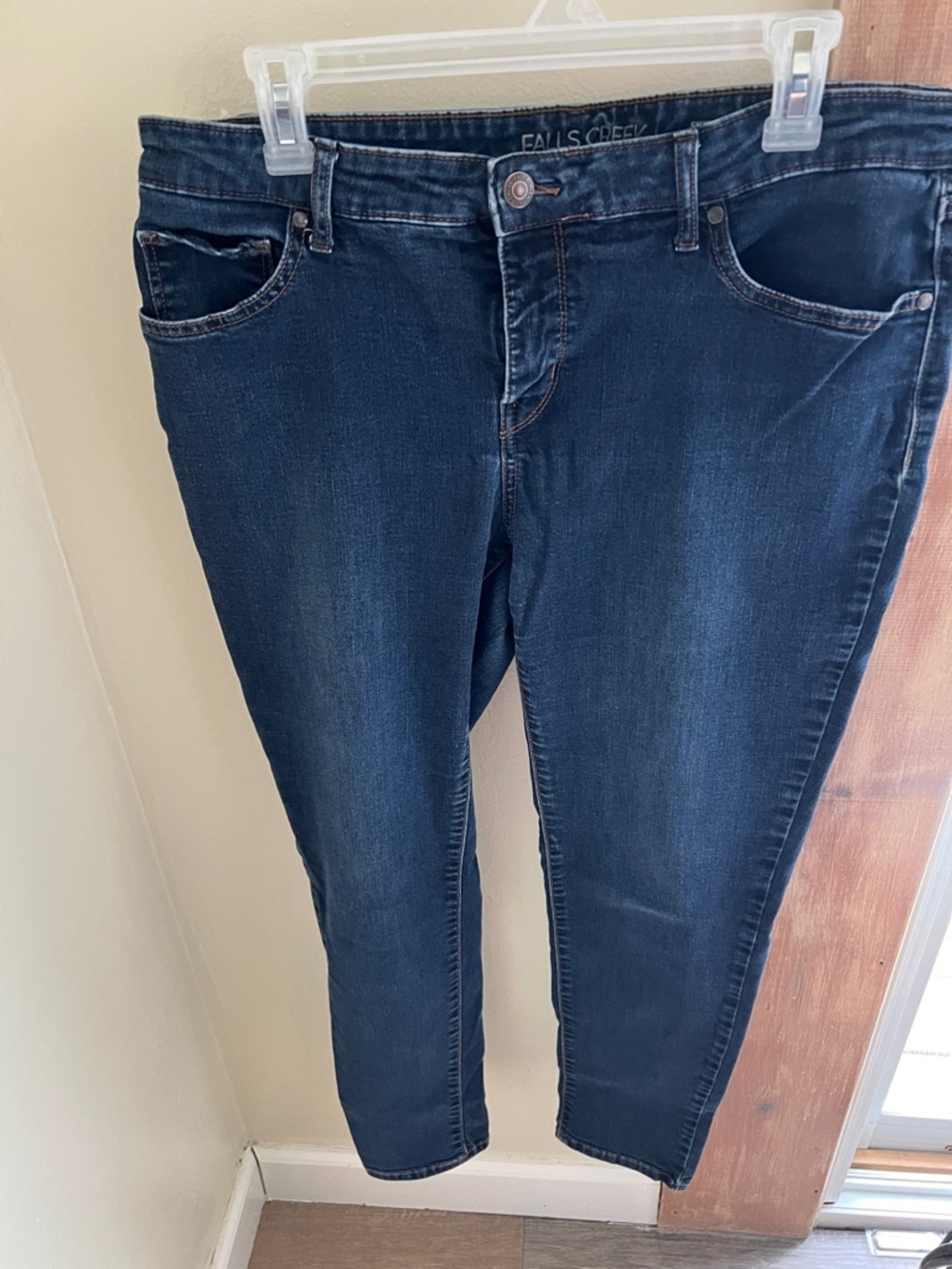 Falls Creek Dark Blue Skinny Jeans - Picture 7 of 10